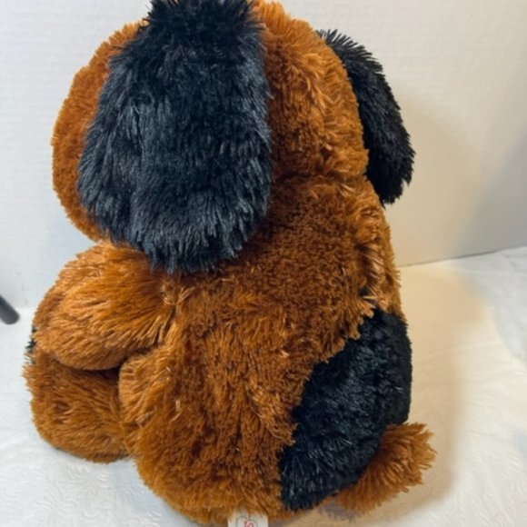 Spark Create Imagine Big 18" Brown Black Puppy Dog Plush Stuffed Animal Soft - Picture 7 of 13